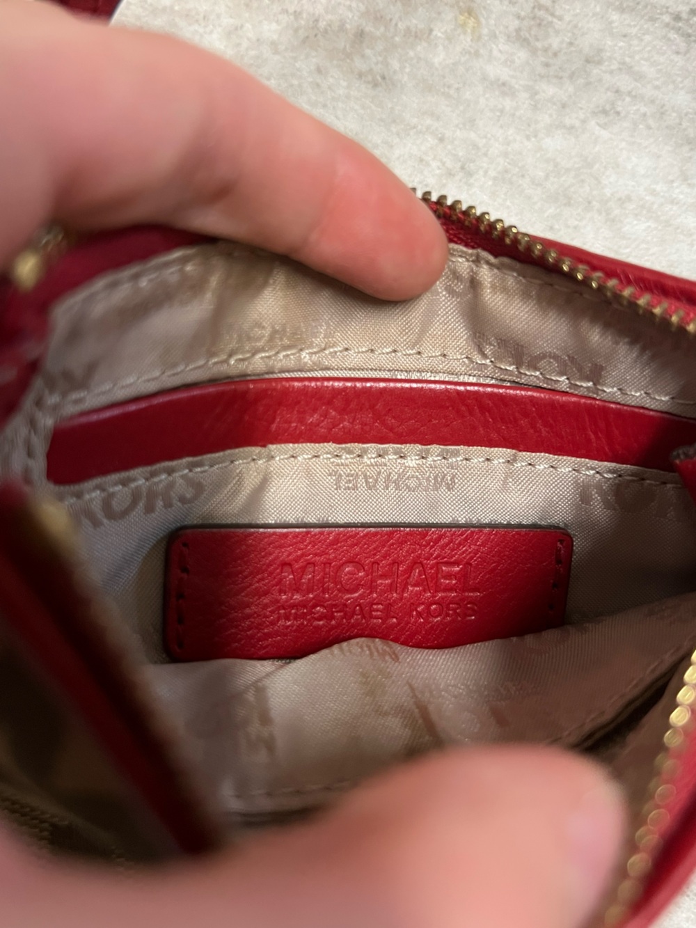 Michael Kors 🤎❤️👛 JetSet Signature Jacquard Wristlet Wallet - Picture 7 of 7